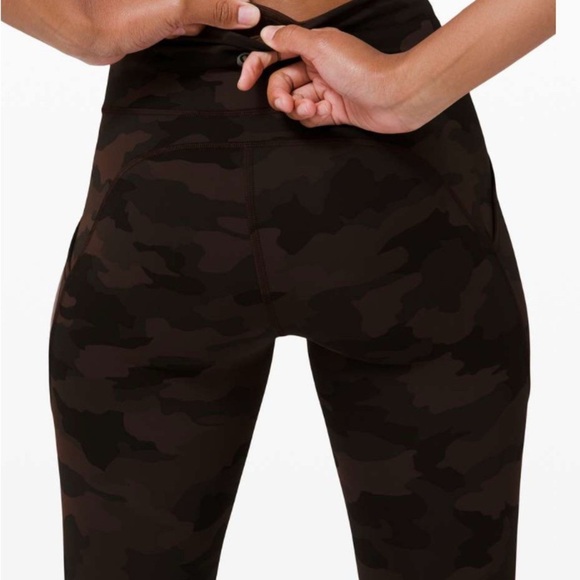 Lululemon Invigorate High-Rise Tight Leggings Heritage Camo Brown Women’s 4 25” - Picture 2 of 11